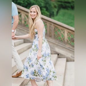 Reformation Dress! Tagliatelle Linen Dress
Color: Riviera
Size: 2